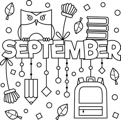 Printable September Coloring Pages